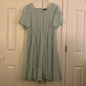 Teal Tiered Dress